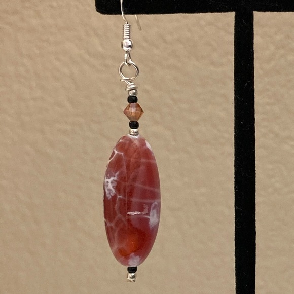 Oval Terra Agate Earrings.... - Picture 5 of 6